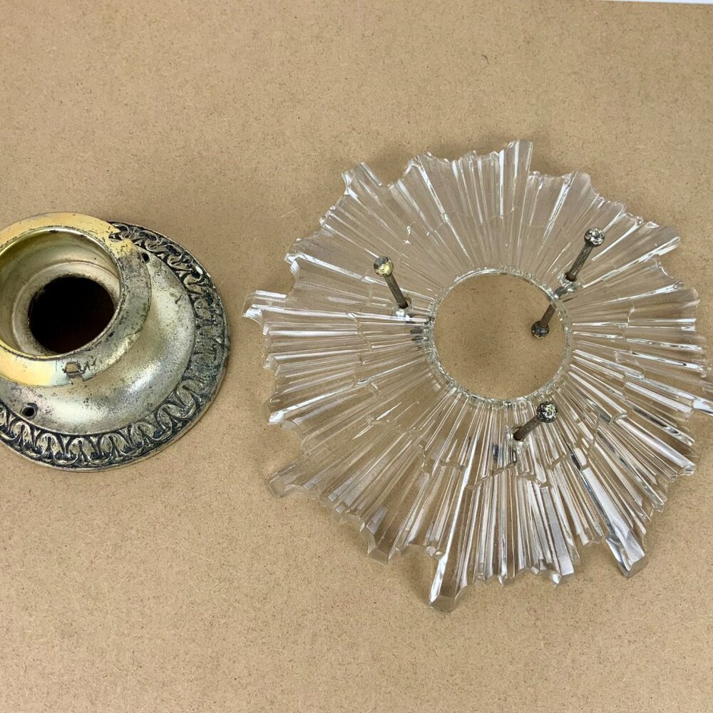 Antique Lightolier Sunburst Ceiling Light Fixture Circa 1925 - 1928 - Picture 10 of 16